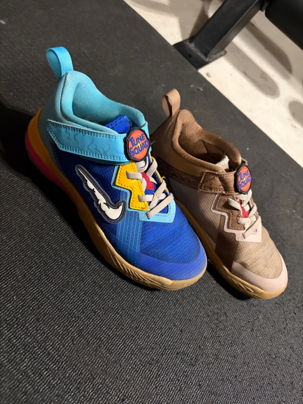Nike Kids' Tune Squad Mixed Blue & Brown Sneakers